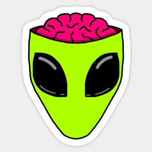 Alien Brain Sticker